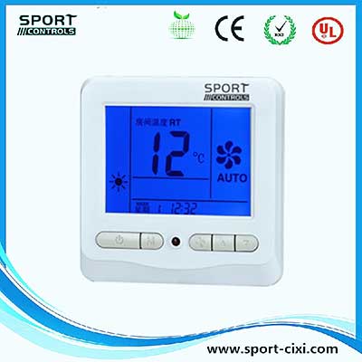 CE Approved China Supplier OEM FCU Parts Safe Anti-Freeze HVAC Parts Wired Fan LCD Programmable Heating/Cooling Thermostat