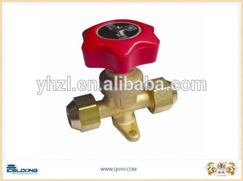 shut off valve hand valves for refrigeration spare parts brass gas detector with shut-off valve