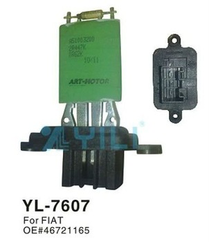 Blower motor resistor YL-7607  for Fiat OEM46721165 View larger image Blower motor resistor for Fiat OEM46721165  Add to My Cart  Add to My Favorites Blower motor resistor for Fiat OEM46721165