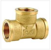 Brass Fitting Tee For Heating System / Femlae Fitting Tee