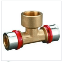 Brass Fitting Equal Tee For Pex-Al-Pex Fitting Compression Fitting