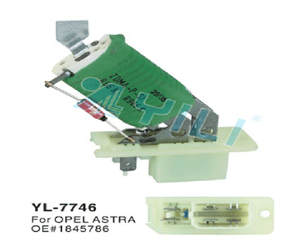 blower motor  resistor YL-7746  For Opel Astra  OE#1845786