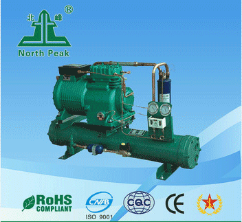 Semi-Hermetic Compressor&water-cooled condensing Unit Refrigeration Capacity R134A,R22,R404A