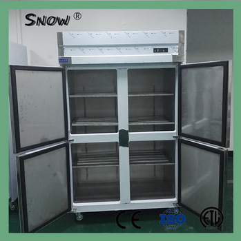 Double temperature stainless steel high temperature /normal temperature and low temperature refrigerator freezer