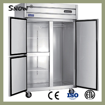 Three door stainless steel hanging cabinet refrigerator for commercial kitchen room