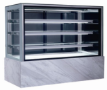 Four layers square cake display cabinet