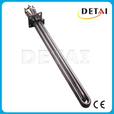 Electric stainless steel square flanged immersion heater element for water