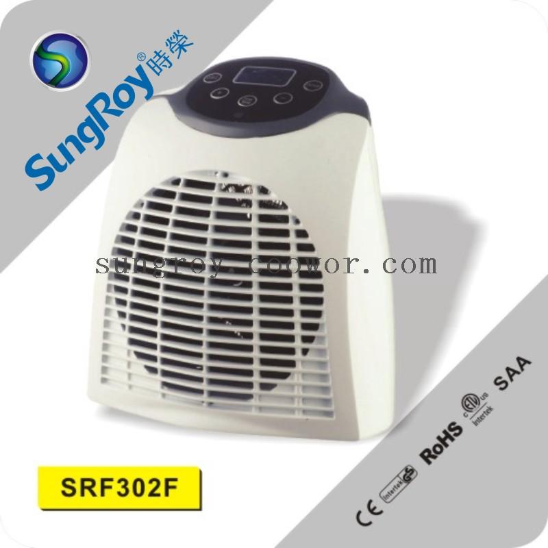 Ningbo Sungroy  LCD Electric Fan Heater with 24 timer with waterproof level IP21