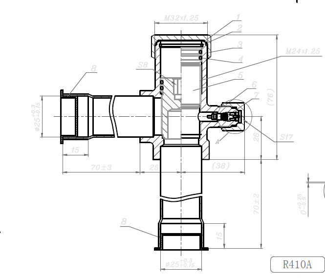 ZHONGBAO FJ-DN22 service valve for air-conditioner and refrigeration system