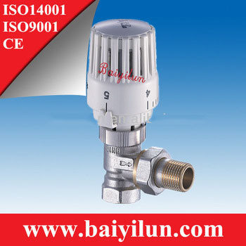 15mm iron pipe connection angled heating thermostatic valve