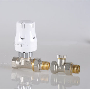 superior brass radiator valve with liquid sensor thermostatic head