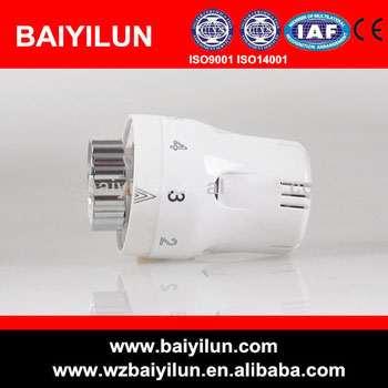 automatic lockable thermostatic head with liquid sensor