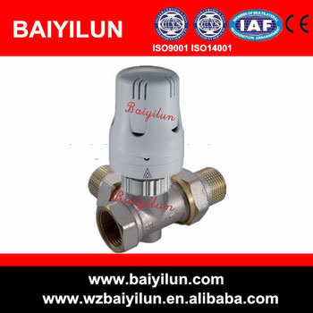 DN20 brass three way thermostatic valve for radiator