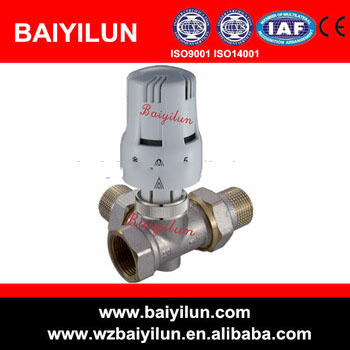 DN20 brass 3 way control valve for radiator