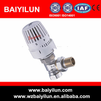 15mm brass angled radiator two way water valve