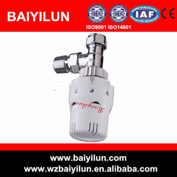 angled brass radiator water temperature sensor valve