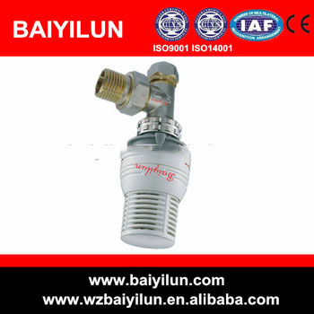 15mm angled aluminum connection thermostatic valve for radiator