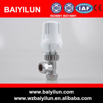 uk automatic angled trv brass radiator valve