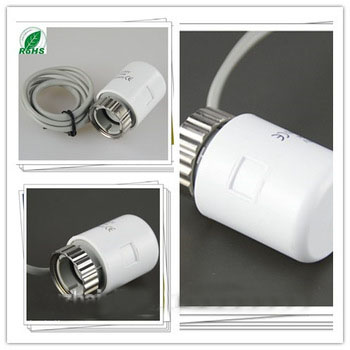 Smart controller wax element electrical actuator for temperature control