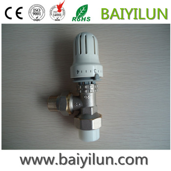 DN15 20 PPR thermostatic radiator valve,M30*1.5 floor heating valves types