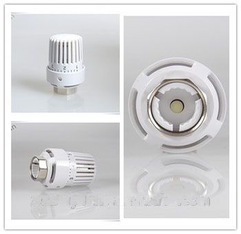 HVAC system parts thermostatic head with wax liquid sensor