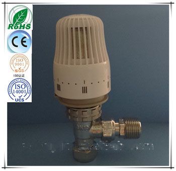 Two way <font color='red'>lockable</font> <font color='red'>thermostatic</font> valve with K type thermal <font color='red'>head</font>