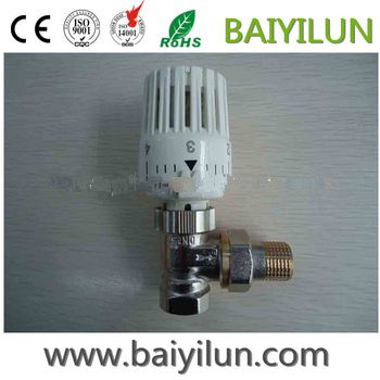 CE hot water control temperature valves,DN15 automatic angled radiator valve