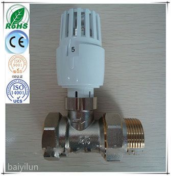 TRV B <font color='red'>type</font> liquid sensor thermal <font color='red'>head</font> & <font color='red'>nickle</font> <font color='red'>plated</font> directional valve