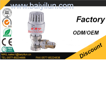 15mm brass automatic TRV valve with B type room thermostat packeted