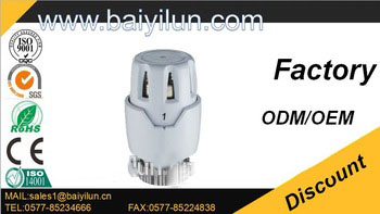 ABS u type thermostatic radiator head with liquid element