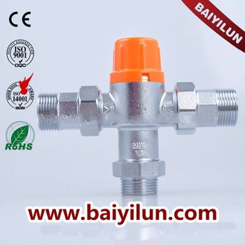 BYL automatic brass solar water temperature mixing valve for floor heating