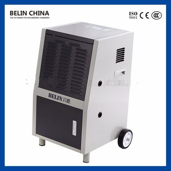 60L/<font color='red'>Day</font> Industrial Metal <font color='red'>Dehumidifier</font> with <font color='red'>Handle</font> & <font color='red'>Wheels</font>