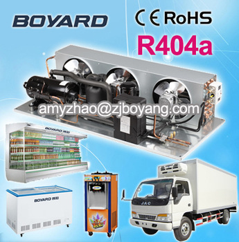 evaporator for refrigeration showcases parts with R404a hermetic cryogenic compressor air cooling unit
