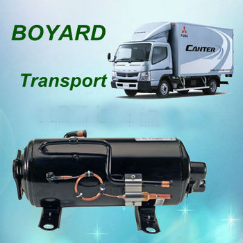 commercial refrigeration system with R404a horizontal rotary refrigeration compressor condensing unit