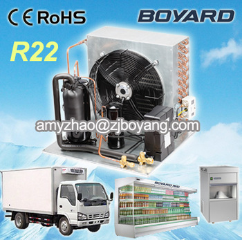 r22 r404a 1HP refrigeration compressor condensing unit cooling refrigeration unit for cargo van