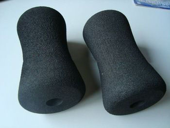 Bone-shaped foam grip handle for sports equipment