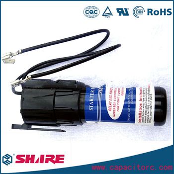 Relay and Hard Start Capacitor 277VAC <font color='red'>Two</font> <font color='red'>Wires</font> Start Capacitor