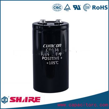 Bolt Type Electrolytic Capacitor 200V 2200uF Screw <font color='red'>Terminal</font>