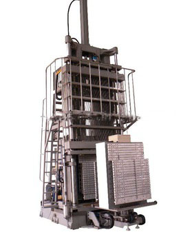 Vertical expanding machine for refrigerant recovery