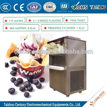 model BQLC760 380V seven flavor soft ice cream machine