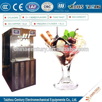 model BQL356 three flavor soft ice cream machine