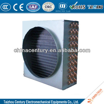 QC-103 fin type air cooled condenser is one of high efficient condensing heat exchangers designed for refrgeration