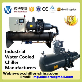 100Tr 120HP Industrial chiller / 100ton water cooled screw chiller ...