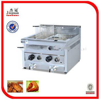 temperature controlled double basket gas deep fryer for sale