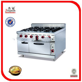 Commercial Gas 6-Burners Ranges with Gas Oven,Cabinet GH-997A