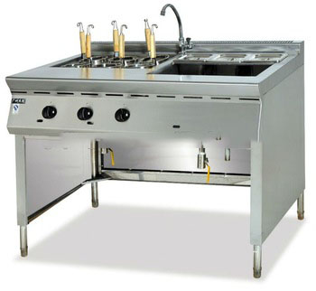 gas convection pasta cooker with bain marie