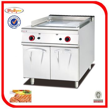 floor standing gas griddle with cabinet GH-986C (1/3 grooved)