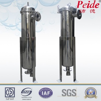 Single bag cartridge filter housing