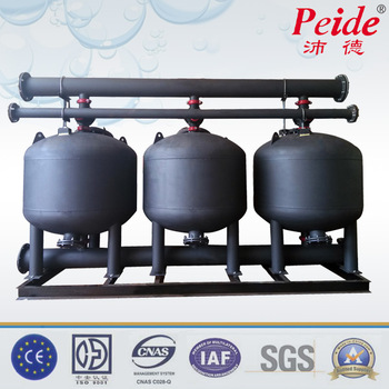 Automatic backwash <font color='red'>shallow</font> <font color='red'>sand</font> <font color='red'>filter</font> by-pass filtration