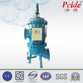 Automatic reverse flushing water filter